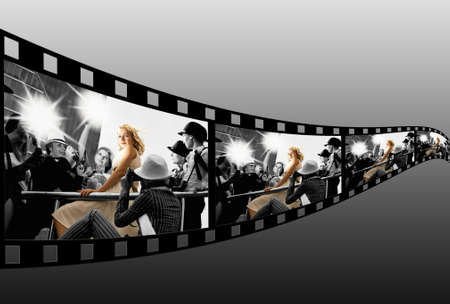 Filmstrip collageの写真素材