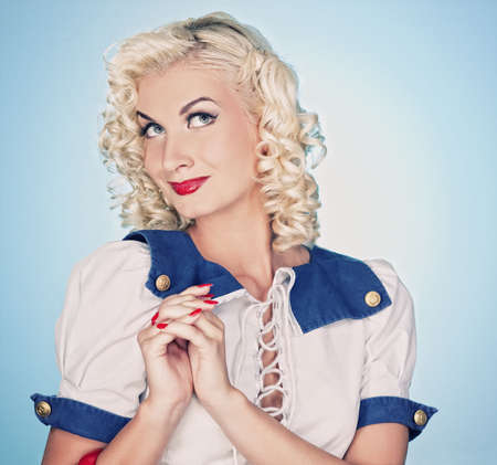 Lovely woman retro portrait 

の写真素材