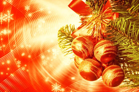 Christmas decoration over abstract backgroundの写真素材