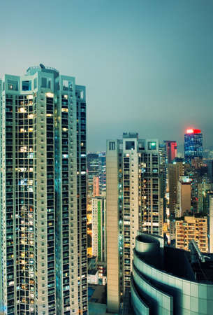 View to the skyscrapers 
