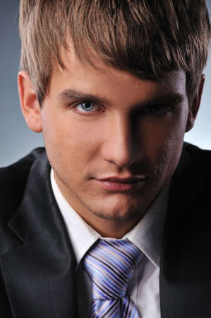 Close-up portrait of a businessmanの写真素材