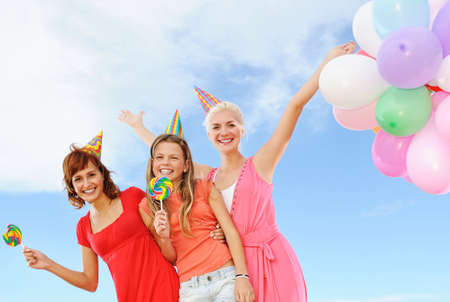  Happy friends outdoorsの写真素材