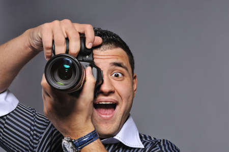 Photographer making a shot の写真素材