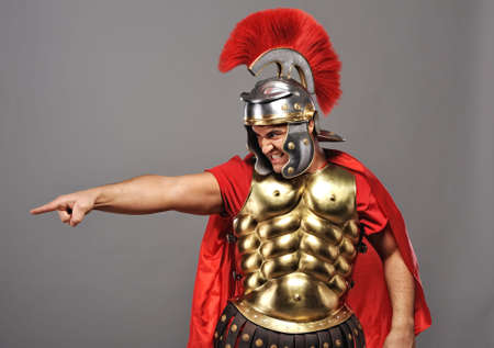 Angry legionary soldierの写真素材