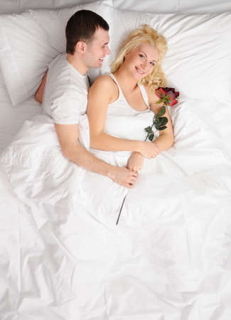 Happy couple at honeymoon 
の写真素材