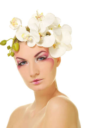   Beautiful woman with creative make-up 
の写真素材