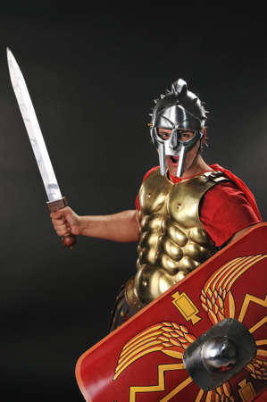 Legionary soldier ready for a war 
の写真素材