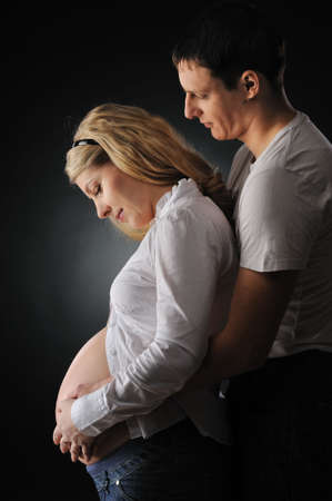 Beautiful couple expecting a babyの写真素材