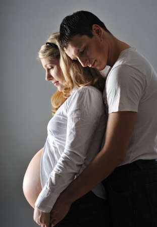 Beautiful couple expecting a babyの写真素材