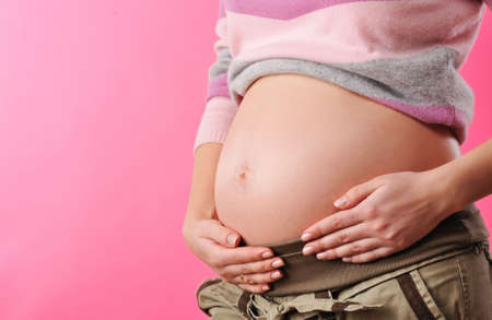 Beautiful pregnant belly の写真素材