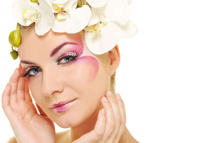 Beautiful woman with creative make-up 
の写真素材
