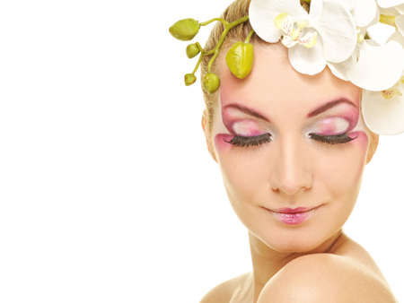 Beautiful woman with creative make-up 
の写真素材