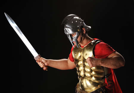 Legionary soldier ready for a warの写真素材