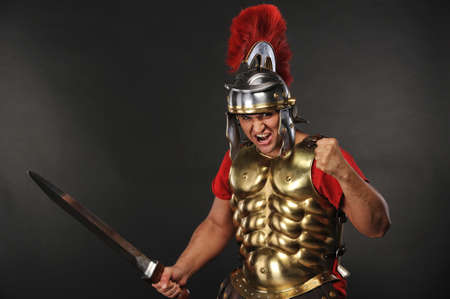  Legionary soldier ready for a war 
の写真素材