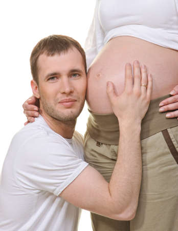 Beautiful couple expecting a babyの写真素材