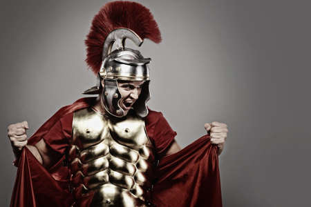 Legionary soldier ready for a warの写真素材