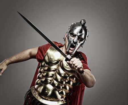 Legionary soldier ready for a warの写真素材