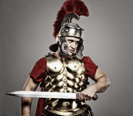 Legionary soldier ready for a war の写真素材