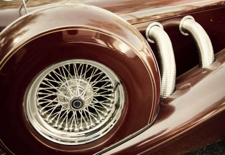 Retro car fragmentの写真素材