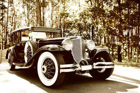 Retro car fragmentの写真素材