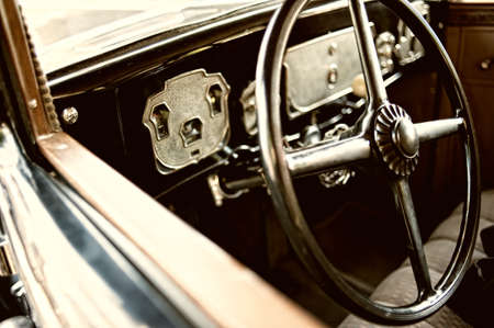 Retro car fragmentの写真素材