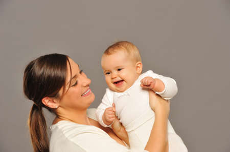 Mother with her adorable babyの写真素材