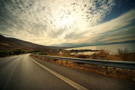 Road in the mountainsの写真素材