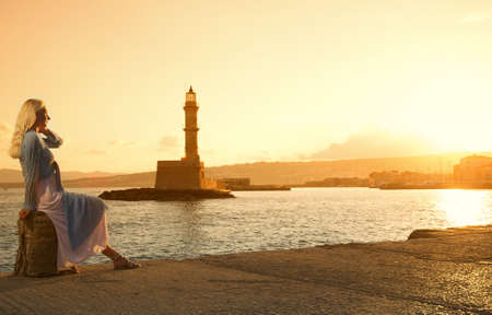 Beautiful woman outdoorsの写真素材