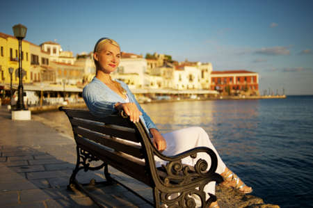 Beautiful woman outdoorsの写真素材