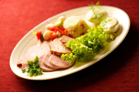 Tasty food on a tableの写真素材