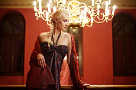 Attractive blond womanの写真素材