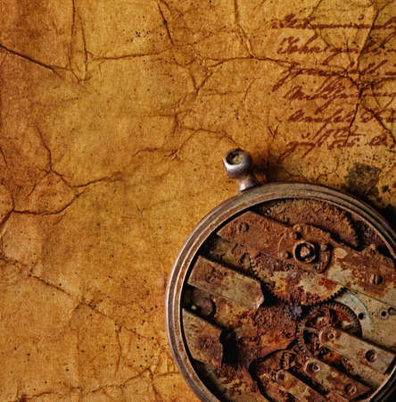 Close-up of an ancient gearsの写真素材