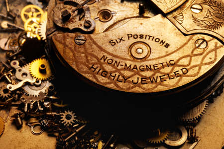 Close-up of an old gearsの写真素材