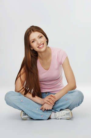 Beautiful brunette womanの写真素材