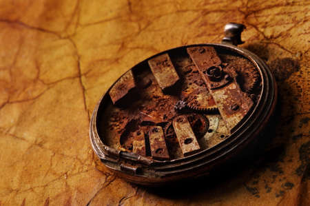 Close-up of an ancient gearsの写真素材