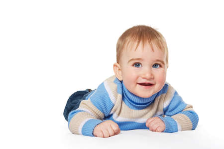 Adorable baby isolated on white