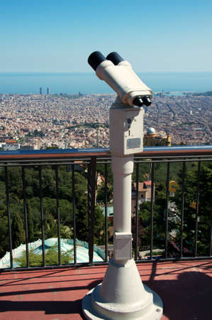 Panoramic view of Barcelona cityの写真素材
