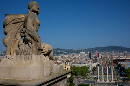 Beautiful view of Barcelona cityの写真素材