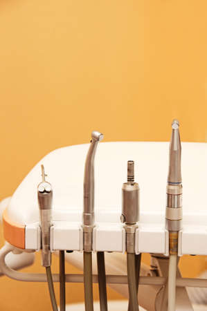Close-up of dentist's instruments.の写真素材