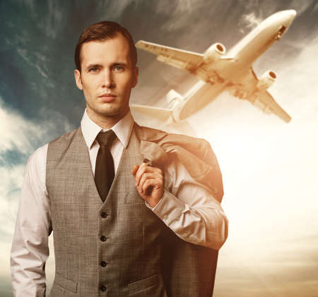 Businessman traveling concept.の写真素材