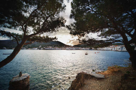 CadaqueÌs city view.の写真素材