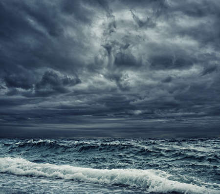Stormy sky over an ocean