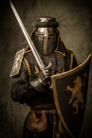 Medieval knight with a sword