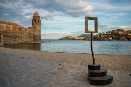 Church Notre-Dame-des-Anges  in Collioure, Franceの写真素材
