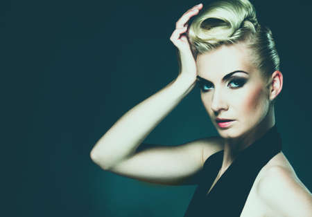 Beautiful woman with creative   hairstyle の写真素材