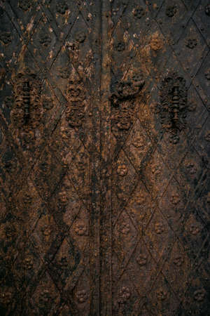 Old rusty metal door の写真素材