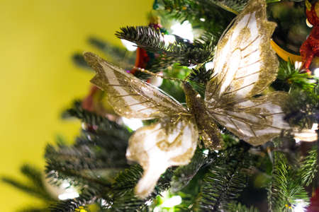 Decorated beautiful Christmas treeの写真素材