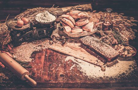 Homemade baked goods on a table
