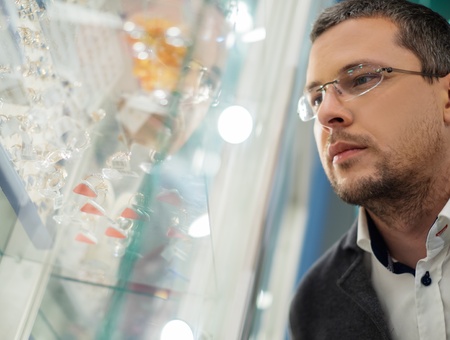 Man in a jewellery shop