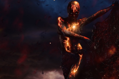 Creature made from lava and fire